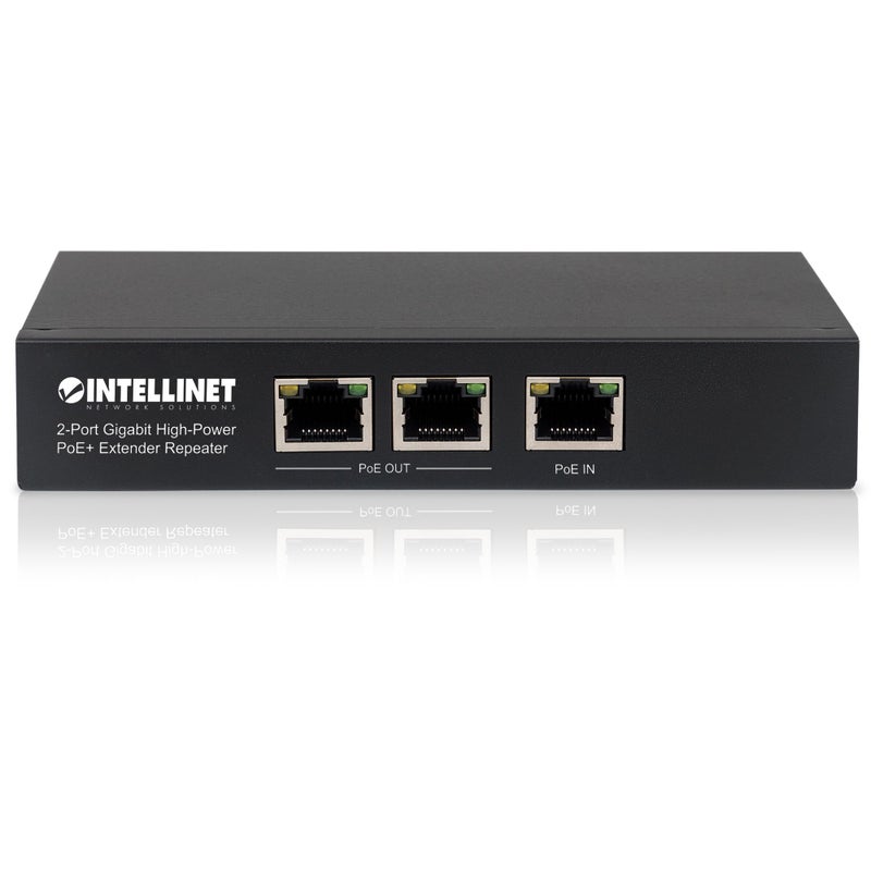 Intellinet 1-Port Indoor Gigabit PoE+ Extender Repeater â€“ 25W Power Budget via Cat5e Cat6 RJ45 Ethernet Network Cables, Daisy-Chain â€“ 3 Yr Mfg Warranty - 560962 - Image 2